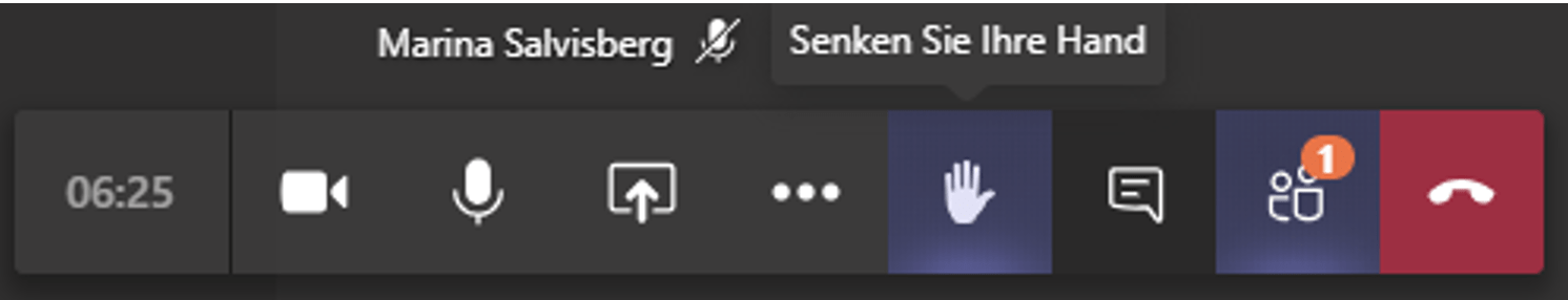 Screenshot Hand senken