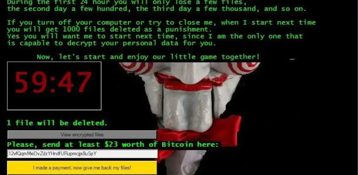 Screenshot gehackter Screen