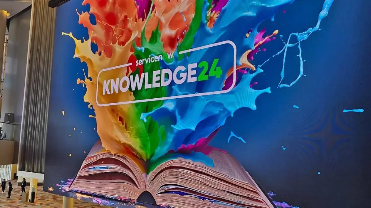 Foto auf der servicenow Knowledge 2024 von Knowledge24 Logo